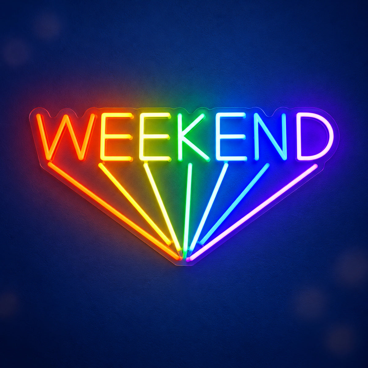 Weekend Colourful LED Neon Sign Dimmable Wall Light - Main Product Image