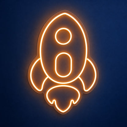 Rocket LED Neon Sign Dimmable Wall Light - Main Product Image