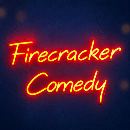 Firecracker Comedy LED Neon Sign Dimmable Wall Light - Main Product Image