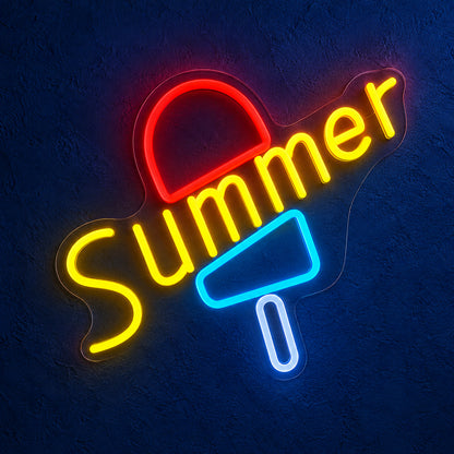 Ice Cream Summer LED Neon Sign for Bar Light Up Business Decor - Main Product Image