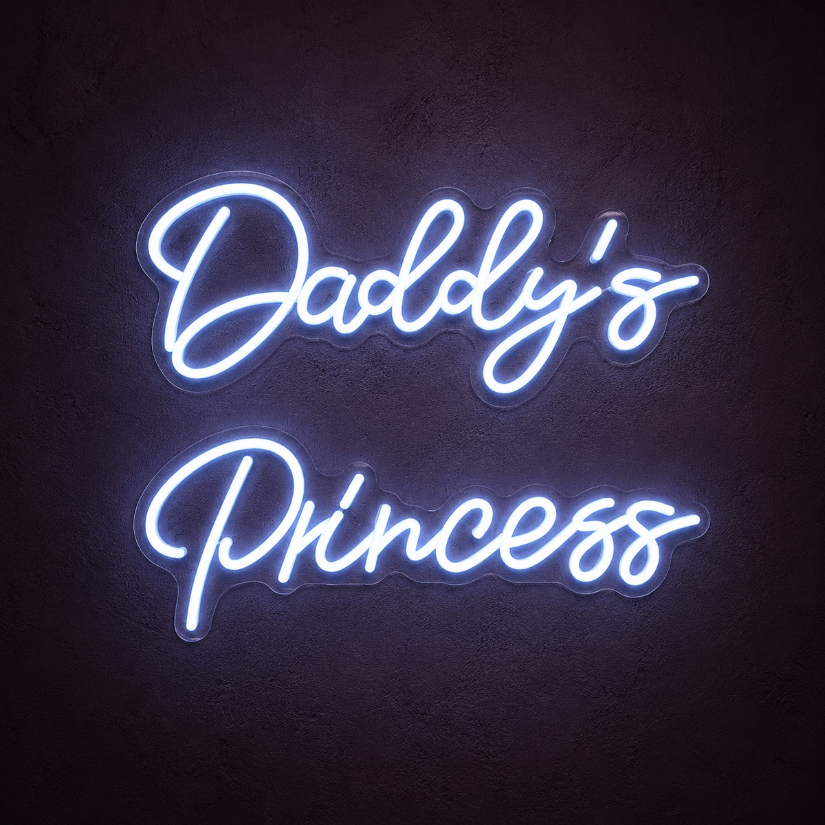 Daddy's Princess LED Neon Sign for Kids Room Dimmable Wall Decor - Main Product Image