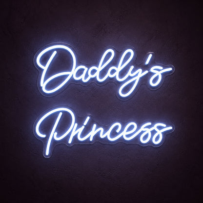 Daddy's Princess LED Neon Sign for Kids Room Dimmable Wall Decor - Main Product Image