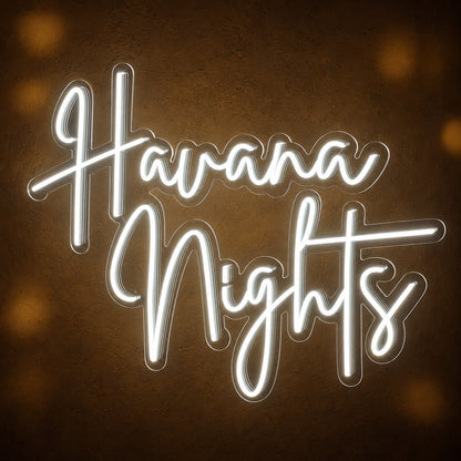 Havana Nights LED Neon Sign Dimmable Wall Light - Main Product Image