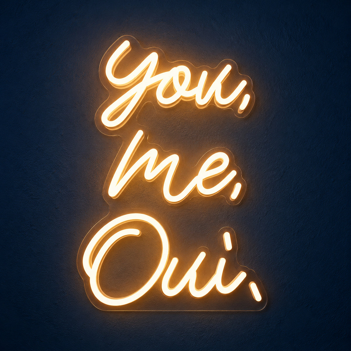 You Me Oui LED Neon Sign Dimmable Wall Light - Main Product Image