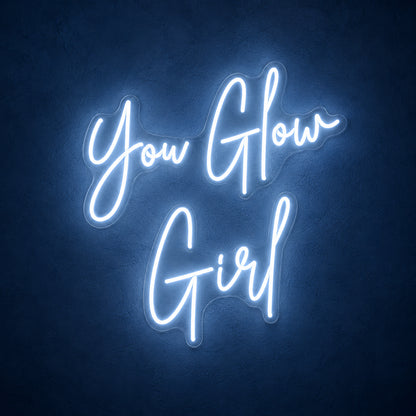 You Glow Girl LED Neon Sign for Salon Light Up Business Decor - Main Product Image