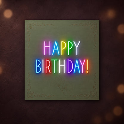 Happy Birthday Party Decor Neon Light - Main Product Image