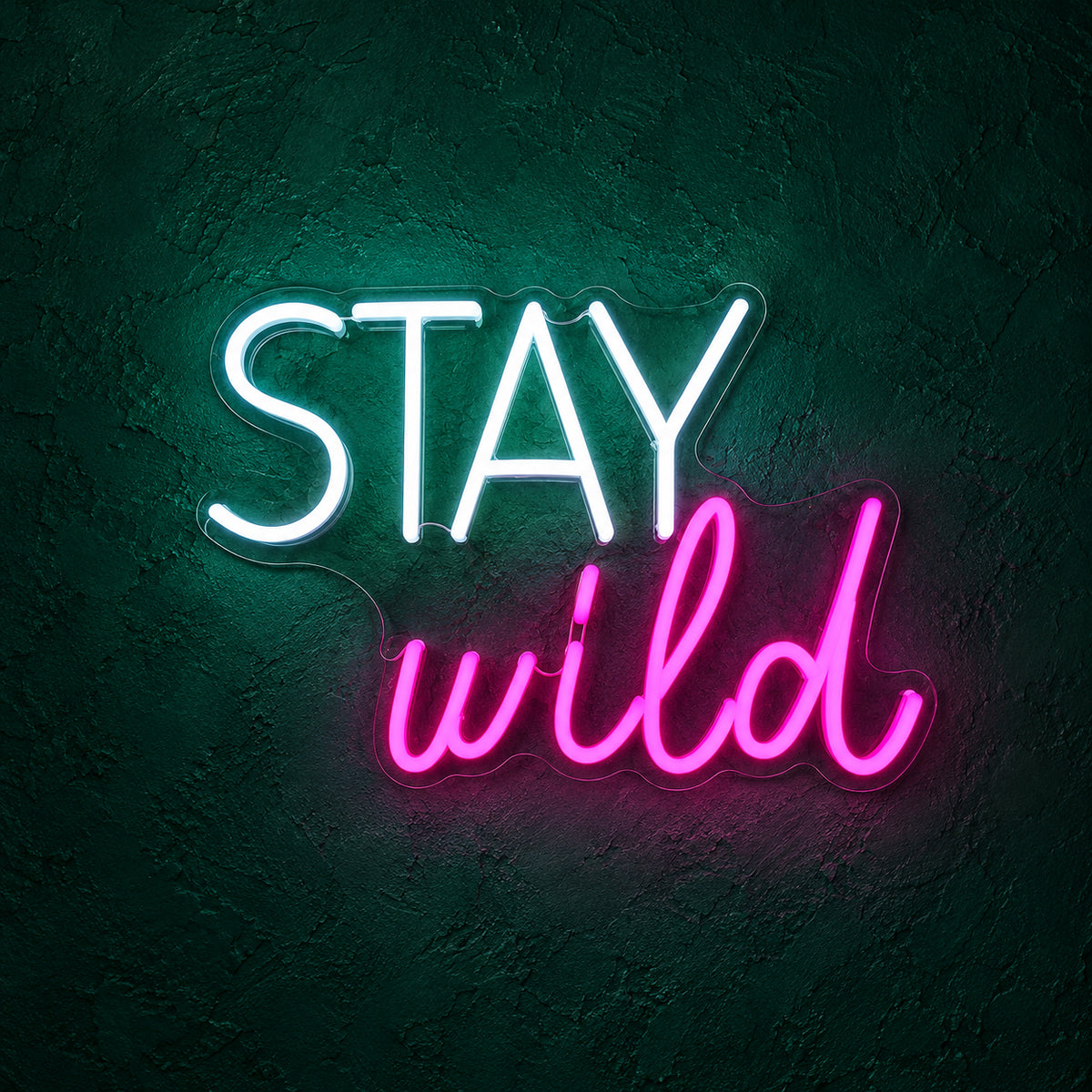 Stay Wild LED Neon Sign for Party Dimmable Backdrop Light - Main Product Image