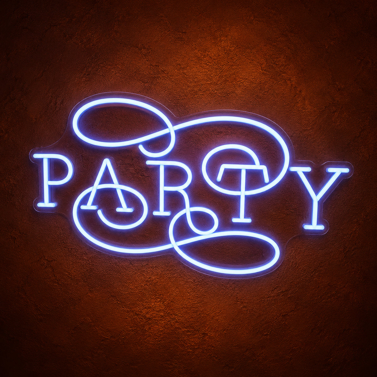 Party LED Neon Sign Caps with Script Overlay - Main Product Image