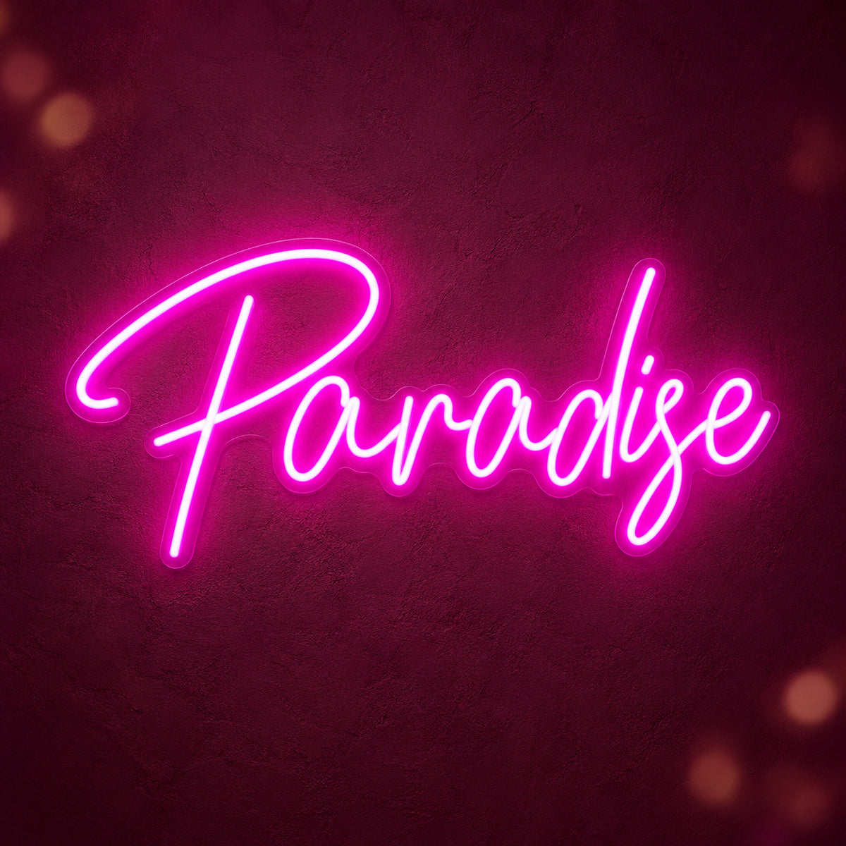 Paradise LED Neon Sign Playful Scene Script - Main Product Image