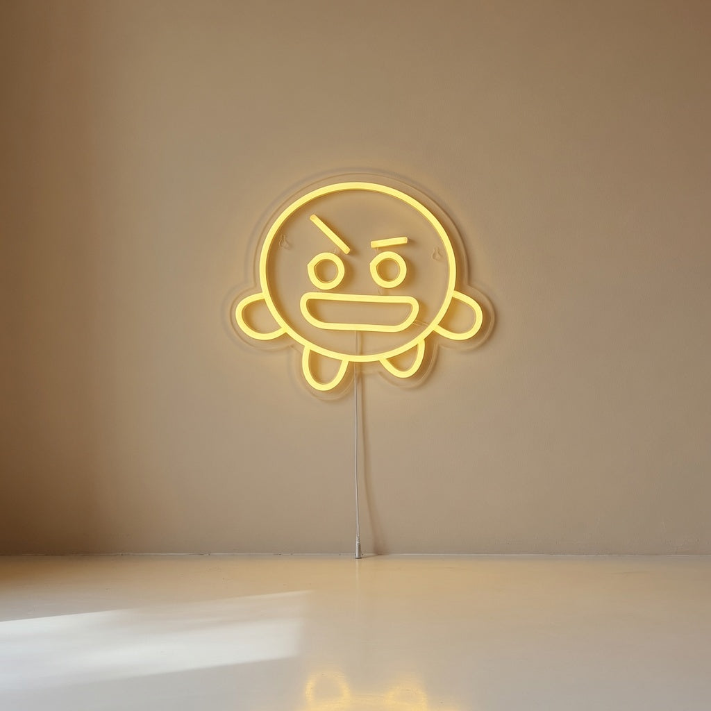 Smiley Face LED Neon Sign for Kids Room Dimmable Wall Decor - Main Product Image