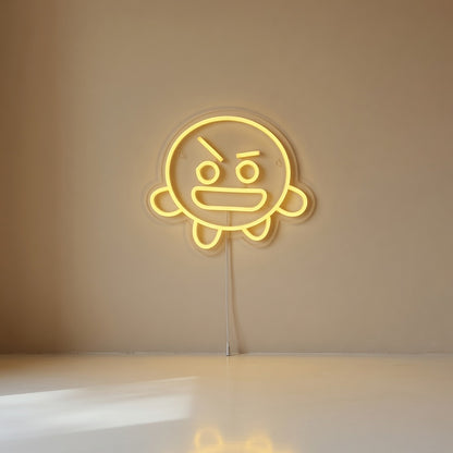 Smiley Face LED Neon Sign for Kids Room Dimmable Wall Decor - Main Product Image
