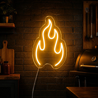 Single Flame Outline Vintage LED Neon Sign Home Neon Signs - Shineneon