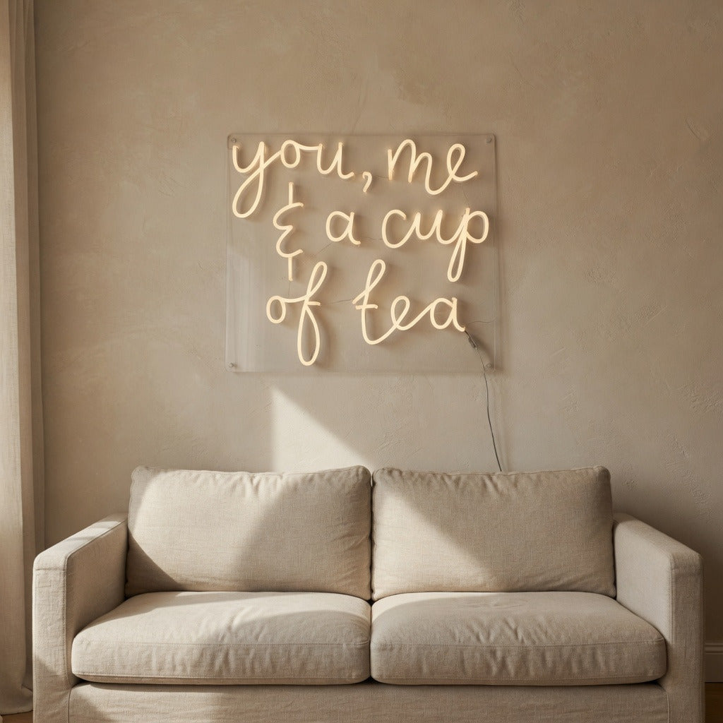 You Me and a Cup of Tea LED Neon Sign Dimmable Wall Light - Shineneon