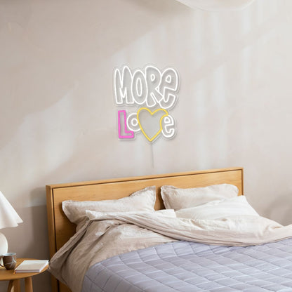 More Love LED Neon Sign, Dimmable Wall Light - Shineneon