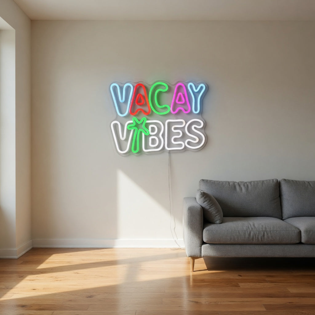 Vacay Vibes LED Neon Sign Dimmable Wall Light - Shineneon