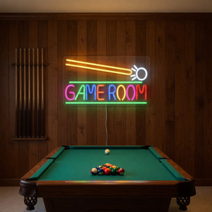 Billiard Game Room LED Neon Sign for Game Room Dimmable Wall Decor - Shineneon