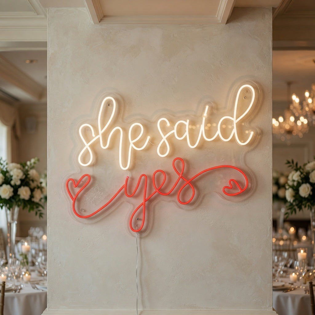 She Said Yes LED Neon Sign for Wedding - Shineneon