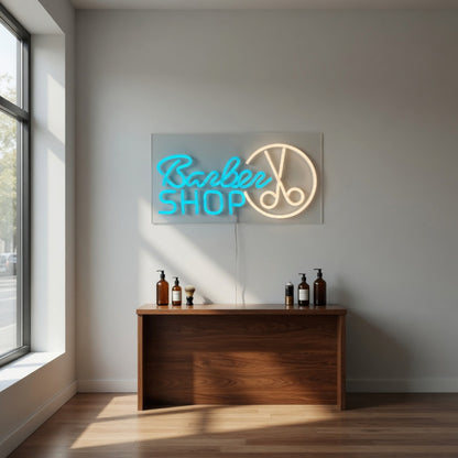 Barber Shop Scissors LED Neon Sign Dimmable Wall Light - Shineneon