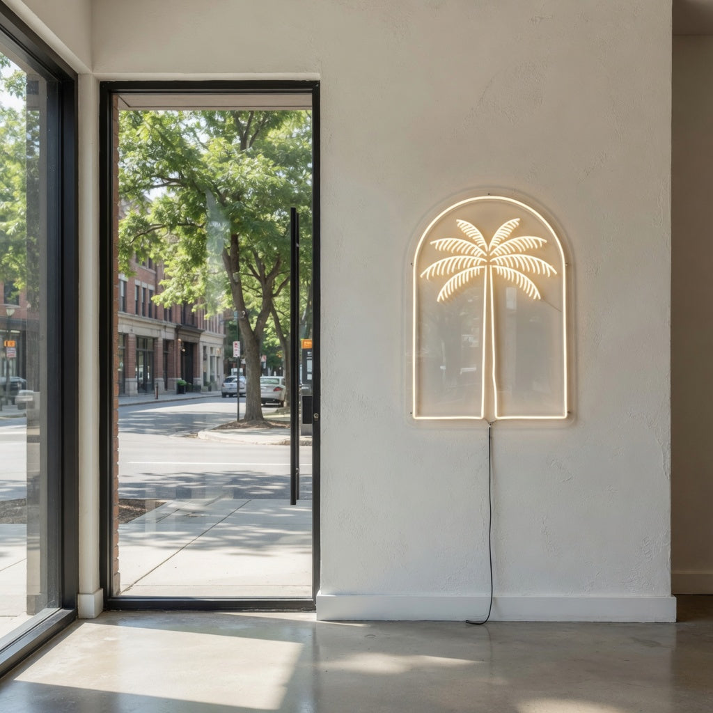Palm Tree LED Neon Sign Arch Frame Palm Design - Shineneon