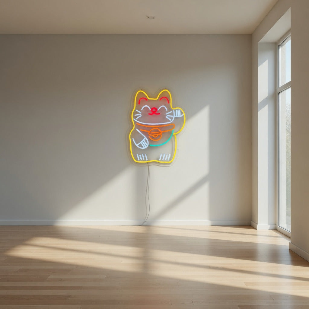 Lucky Cat LED Neon Sign Wall Neon Signs - Shineneon