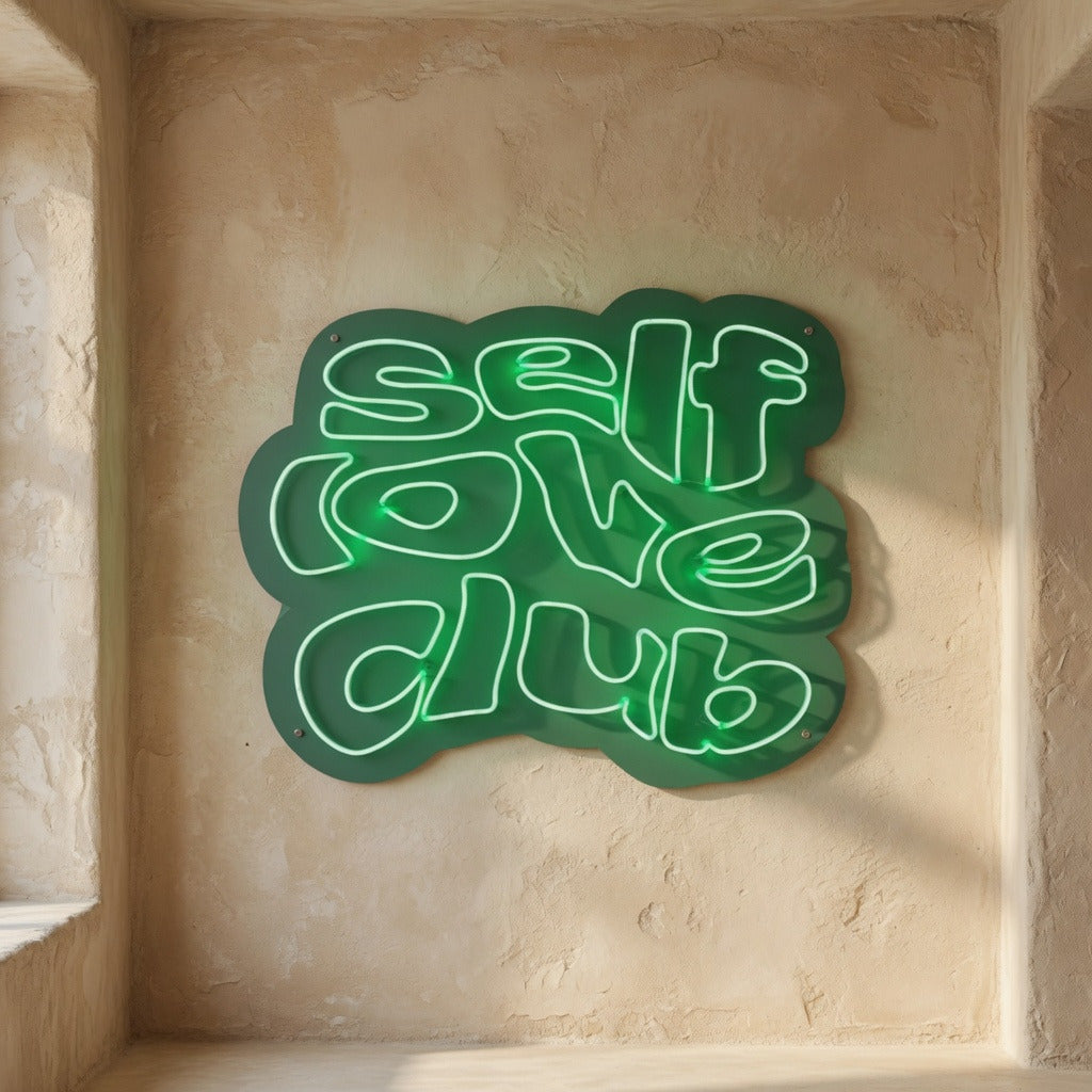 Self Love Club LED Neon Sign Retro Groove Backdrop - Shineneon