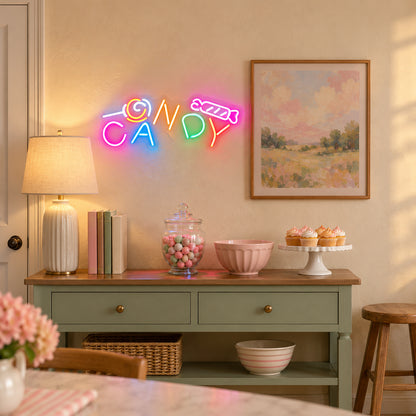 Candy LED Neon Sign for Halloween Light Up Party Decor - Shineneon