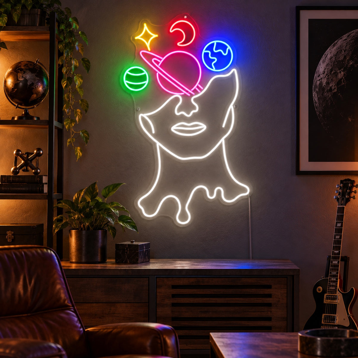 Galaxy Brain the Solar System Milky Way LED Neon Sign for Man Cave - Shineneon