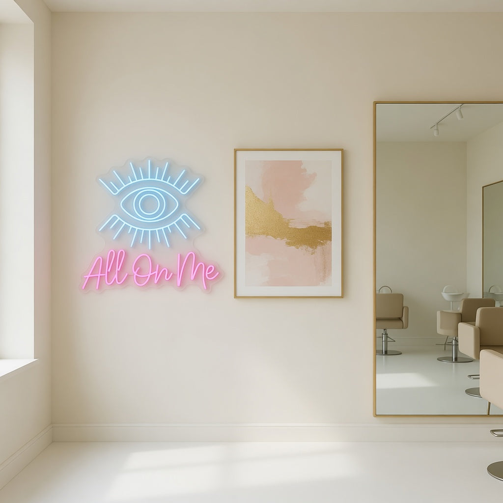 Eyes All on Me LED Neon Sign for Salon - Shineneon