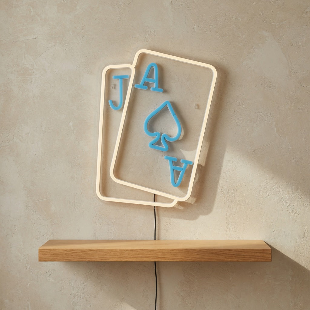 Poker Cards LED Neon Sign for Man Cave - Shineneon