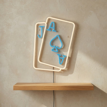 Poker Cards LED Neon Sign for Man Cave - Shineneon