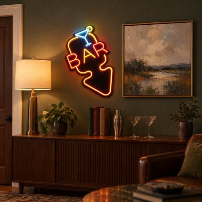 Cocktail Bar Arrow LED Neon Sign Dimmable Wall Light - Shineneon