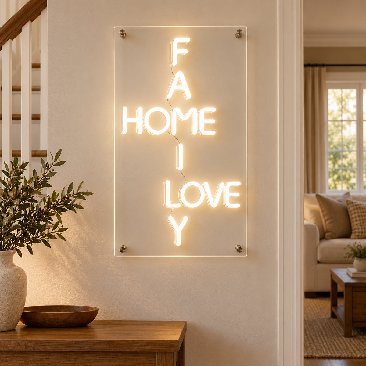 Family Home Love LED Neon Sign Dimmable Wall Light - Shineneon