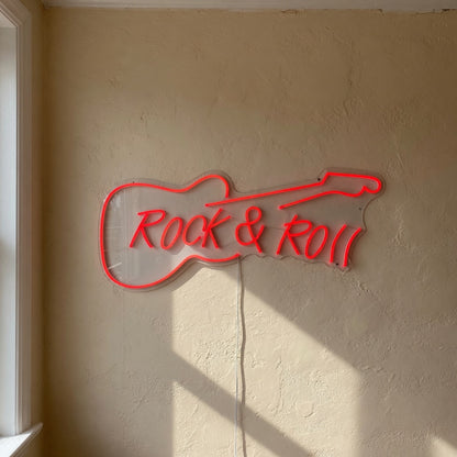 Rock Roll Guitar LED Neon Sign - Shineneon