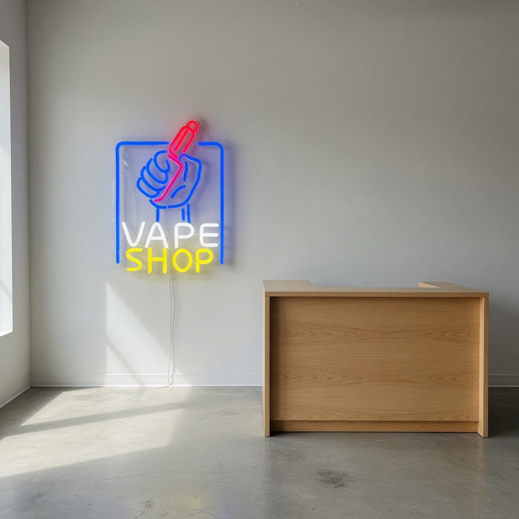 Vape Shop Smoking LED Neon Sign Dimmable Wall Light - Shineneon