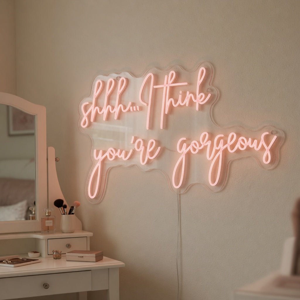 Shhh I Think You're Gorgeous LED Neon Sign - Shineneon
