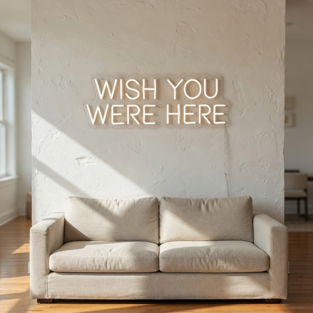 Wish You Were Here LED Neon Sign Grid Wall Caps - Shineneon