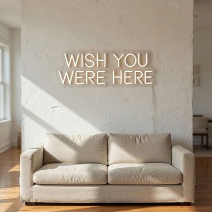 Wish You Were Here LED Neon Sign Grid Wall Caps - Shineneon