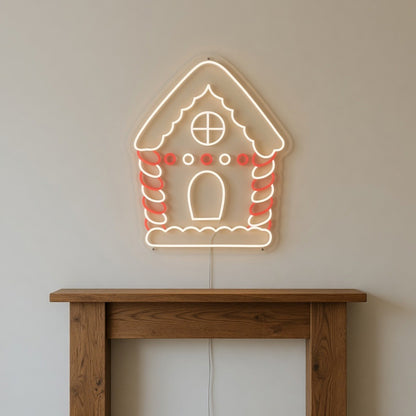 Gingerbread House Christmas Neon Sign - Shineneon