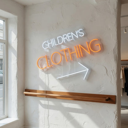 Children's Clothing Arrow LED Neon Sign - Shineneon