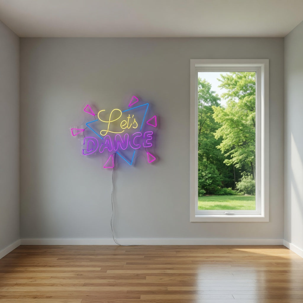Let's Dance LED Neon Sign Disco Sparkle Design - Shineneon