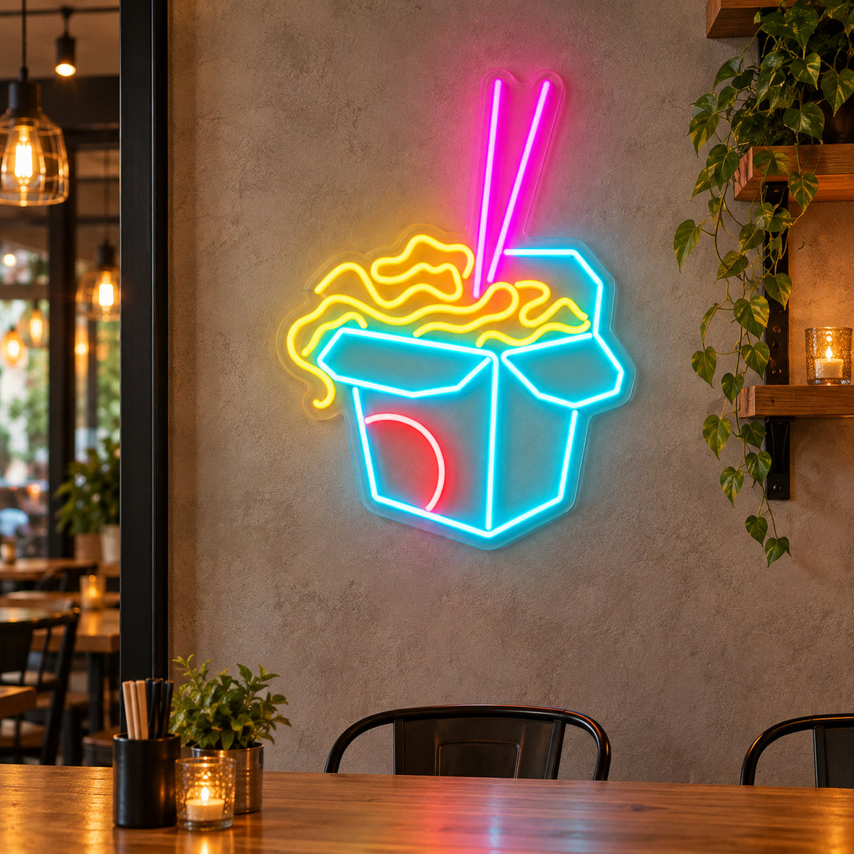 Noodles LED Neon Sign Dimmable Wall Light Wall Neon Signs - Shineneon