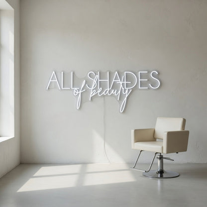 All Shades of Beauty LED Neon Sign Dimmable Wall Light - Shineneon