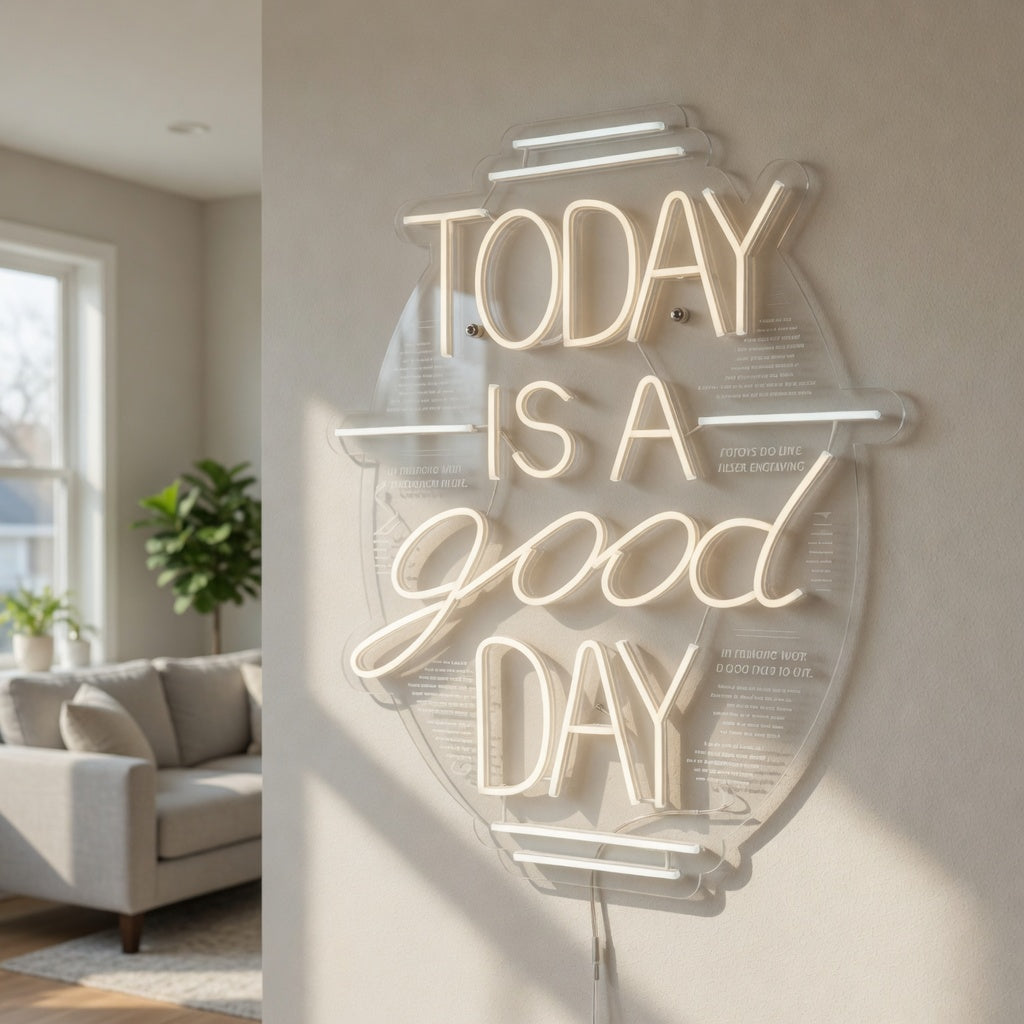 Today Is a Good Day LED Neon Sign Board Mounted Caps Mix - Shineneon