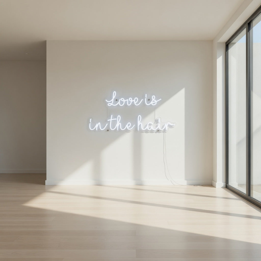Love is in The Hair LED Neon Sign Greenery Wall Script - Shineneon
