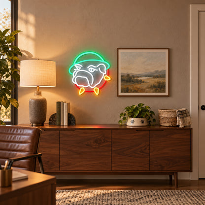 Bulldog LED Neon Sign Dimmable Wall Light - Shineneon