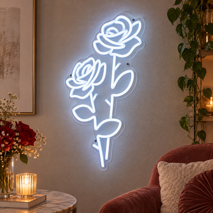 Two Roses LED Neon Sign Dimmable Wall Light - Shineneon
