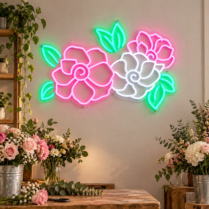 Flowers LED Neon Sign Dimmable Wall Light - Shineneon