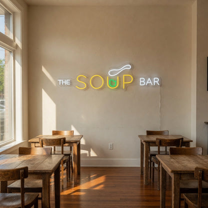 The Soup Bar LED Neon Sign Dimmable Wall Light - Shineneon