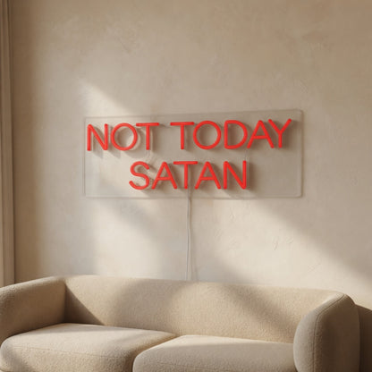 Not Today Satan LED Neon Sign Wall Neon Signs - Shineneon