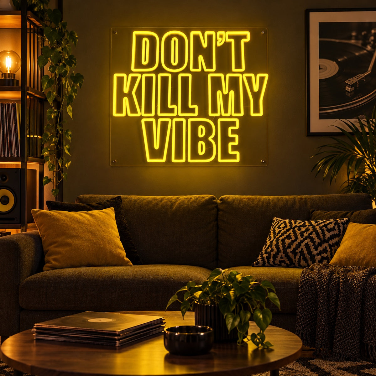Don't Kill My Vibe LED Neon Sign Bold Caps Stack - Shineneon